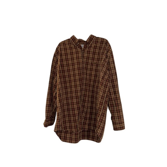 Carhartt Other - Carhartt Mens XL Plaid Button‎ Down Shirt Brown Orange Long Sleeve S153DKB 2007